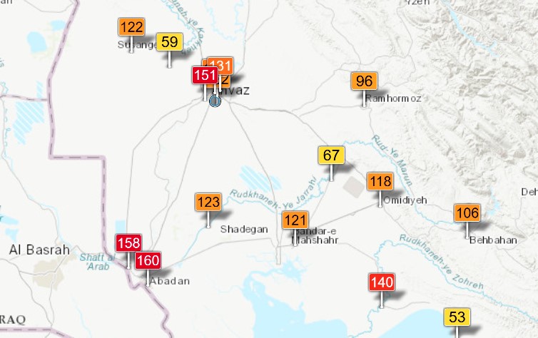 شاخص آلودگی خوزستان