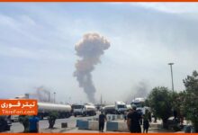 بندر شهید رجایی دوباره آتش گرفت + فیلم آتش سوزی