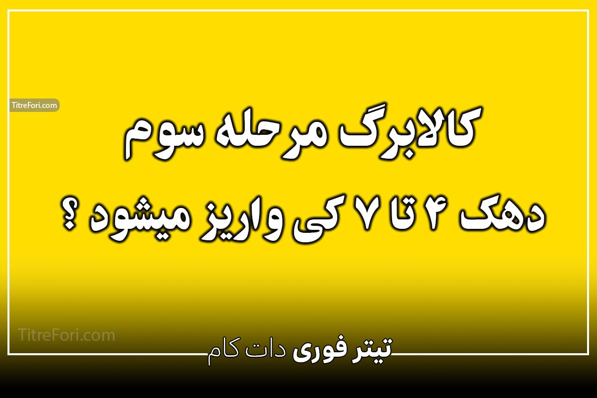 کالابرگ مرحله سوم دهک ۴ تا ۷ کی واریز میشود ؟ | زمان دقیق واریز کالابرگ