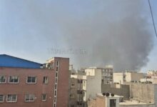 آتش سوزی در تهران (پل روشندلان) امروز 23 تیر 1404