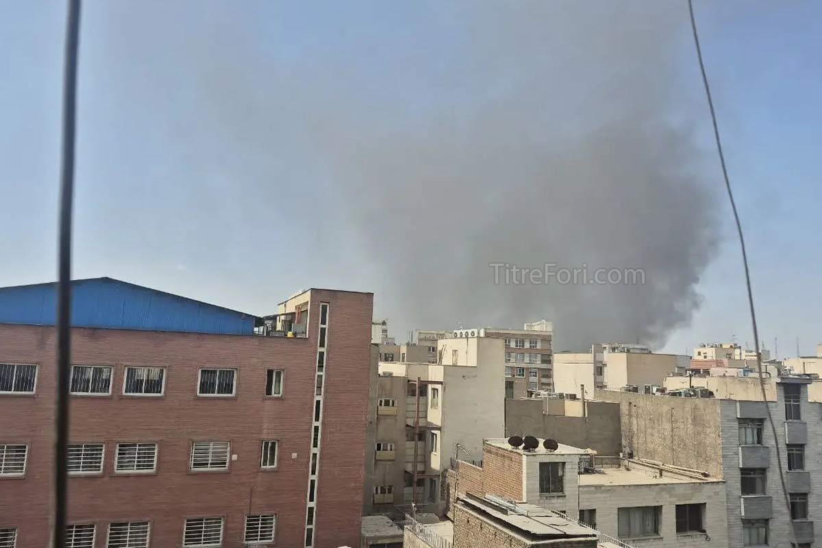 آتش سوزی در تهران (پل روشندلان) امروز 23 تیر 1404